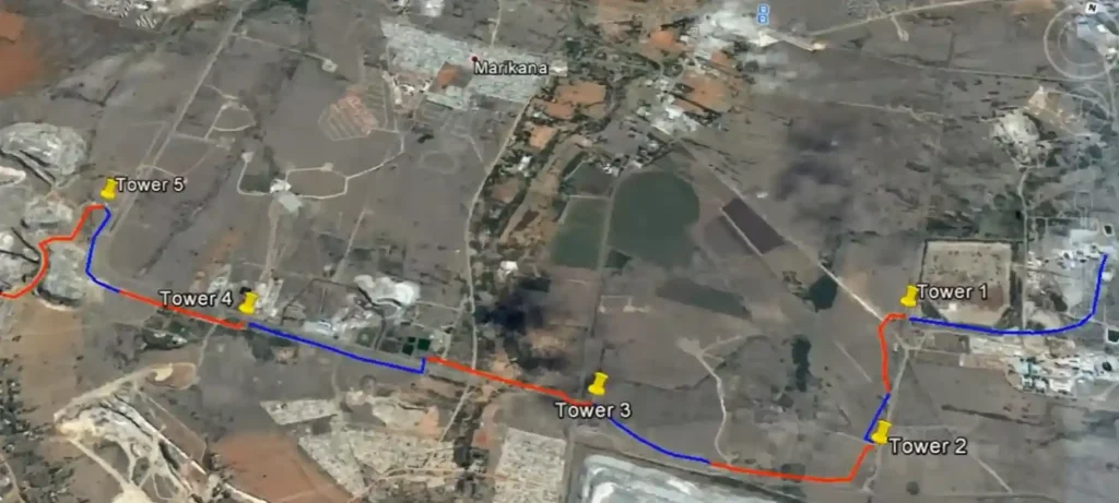 12km pipeline with leak and intrusion detection. Solar powered from the vandal-proof tower.